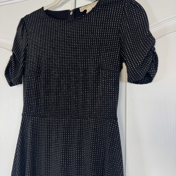 Michael Kors Metallic Silver Dot Mini Dress Petite XS Fits up to Small - Picture 4 of 10